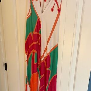 Colorful Abstract Maxi Dress Woman Size Medium